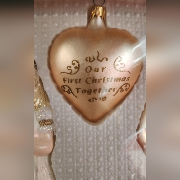 Vintage Kurt Adler Bridal Glass Ornaments Set of 3 - Picture 4 of 6